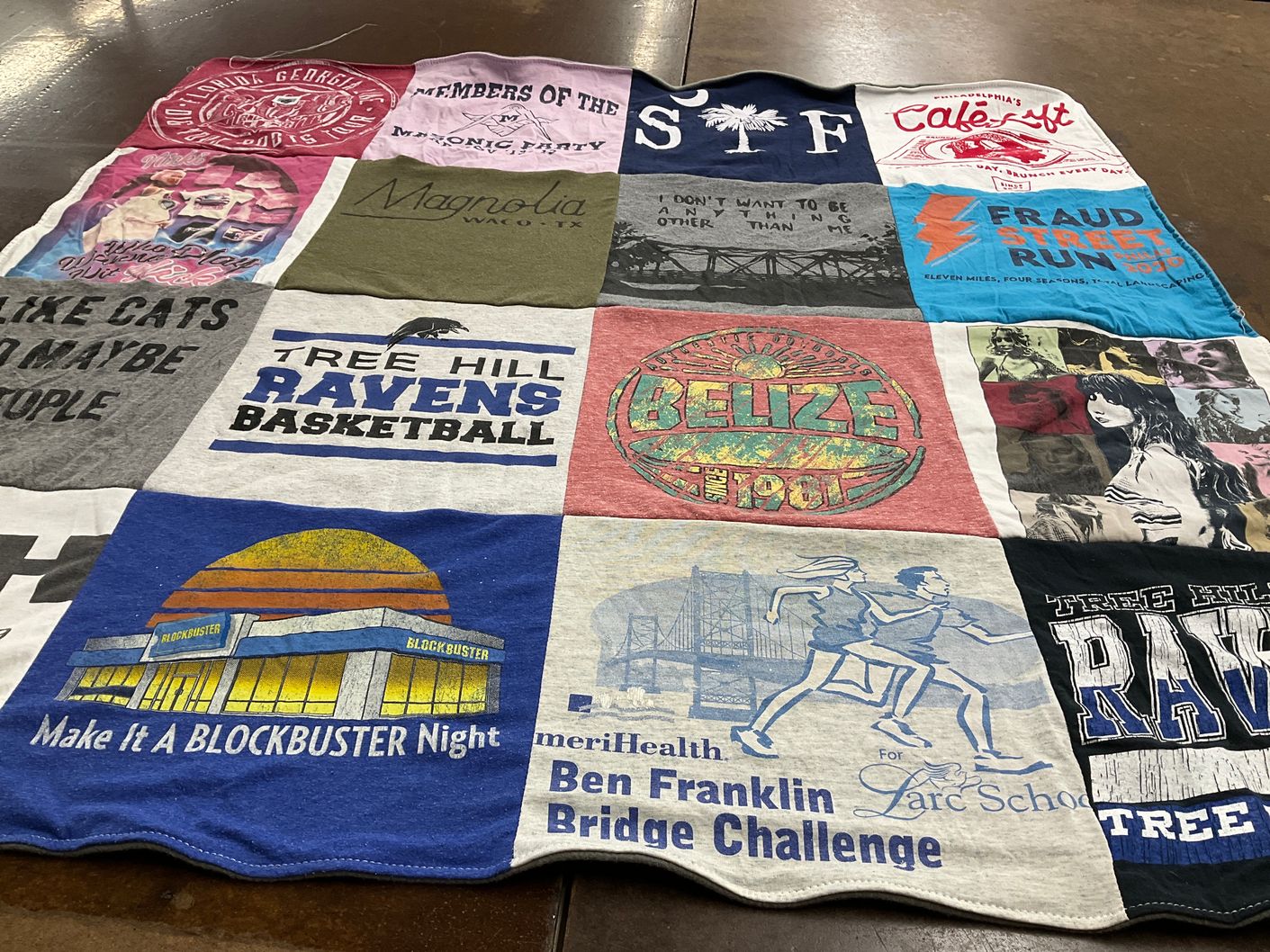 T-shirt quilt featuring tree hill ravens basketball by Marie from NJ