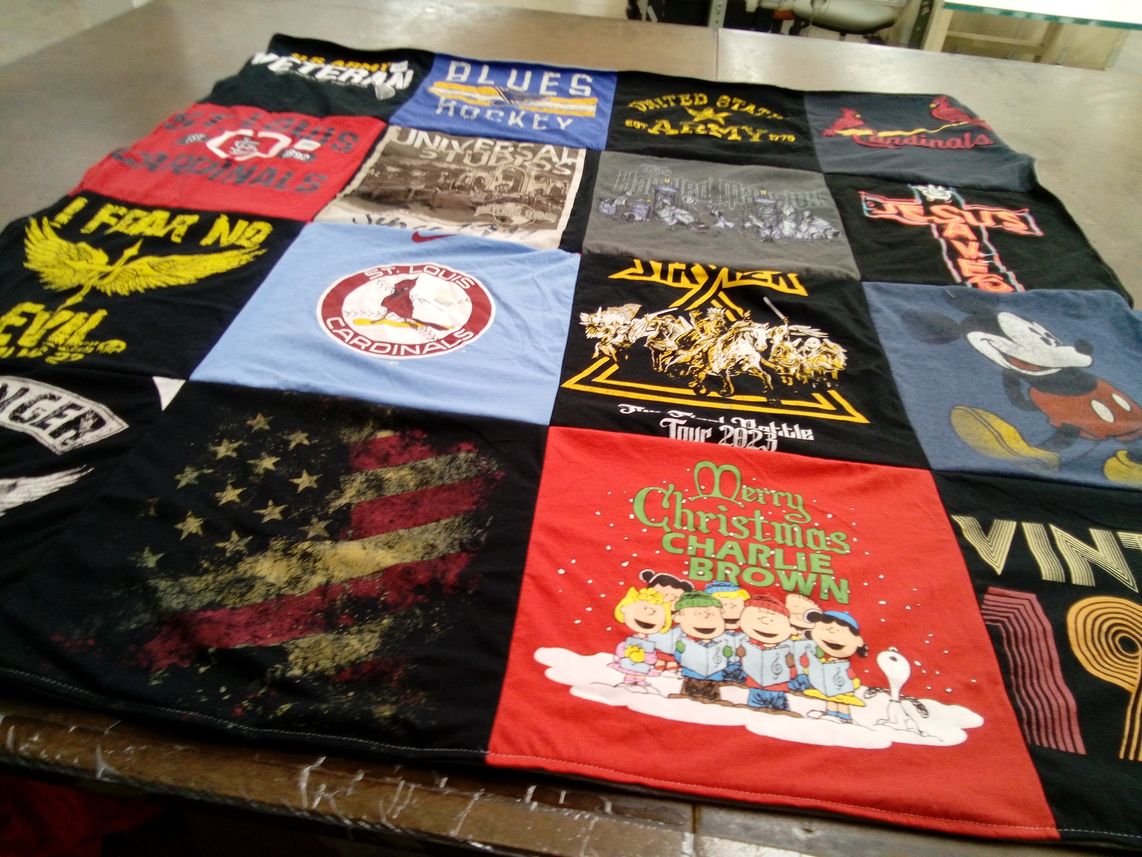 T-shirt quilt featuring st. louis cardinals by Jenny from MO