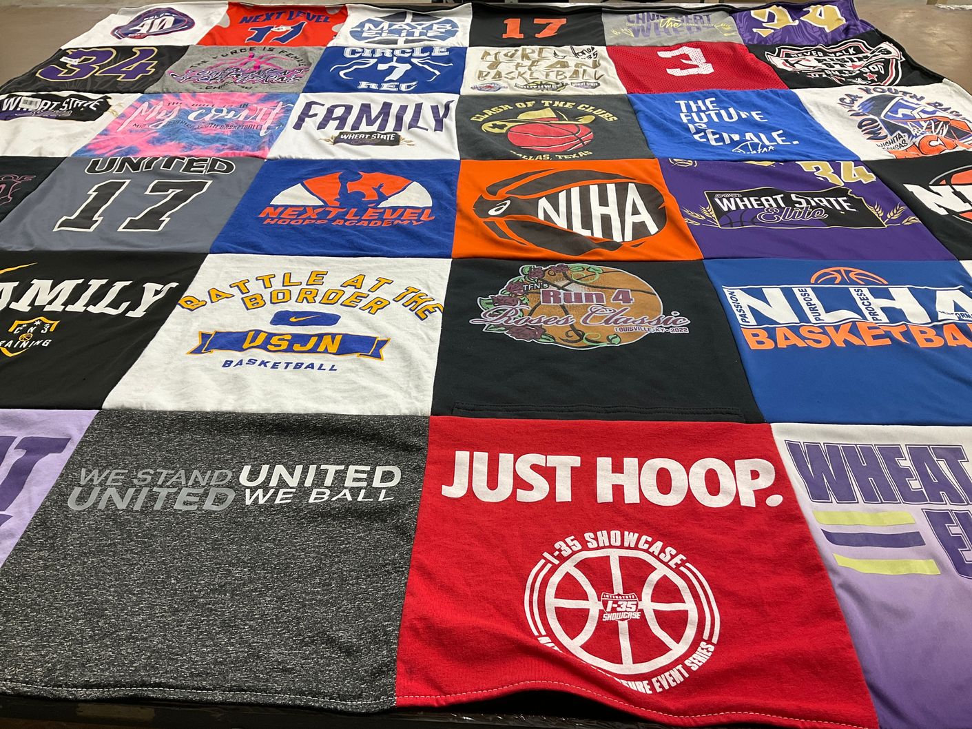 T-shirt quilt from wheat state university by LADONNA from KS