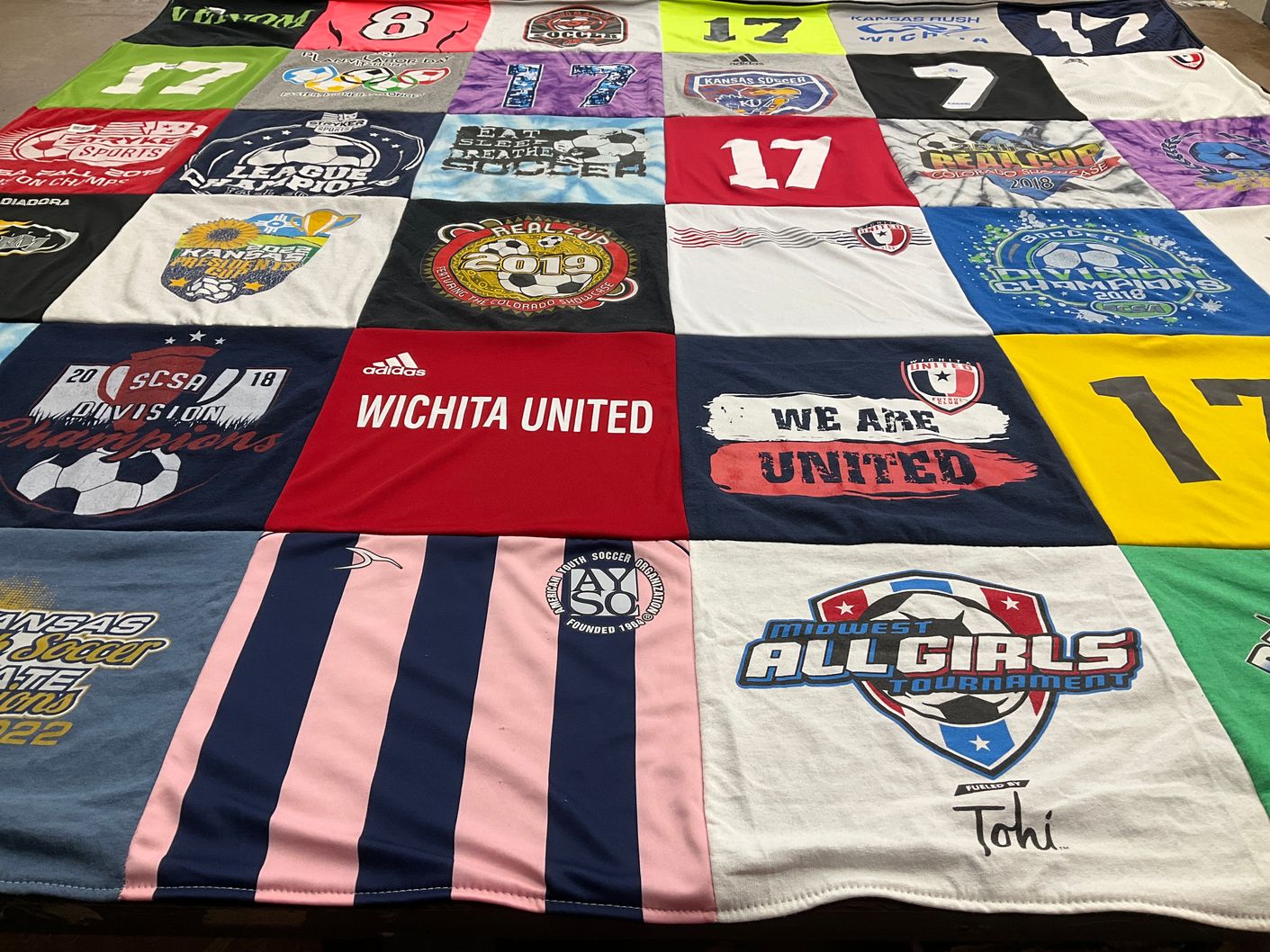T-shirt quilt featuring wichita united by LADONNA from KS