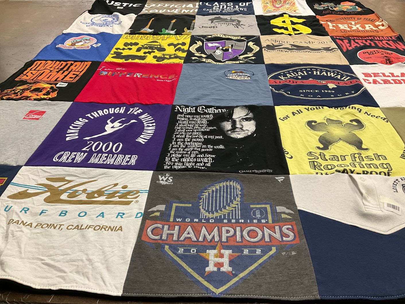 T-shirt quilt featuring houston astros by Tina from TX