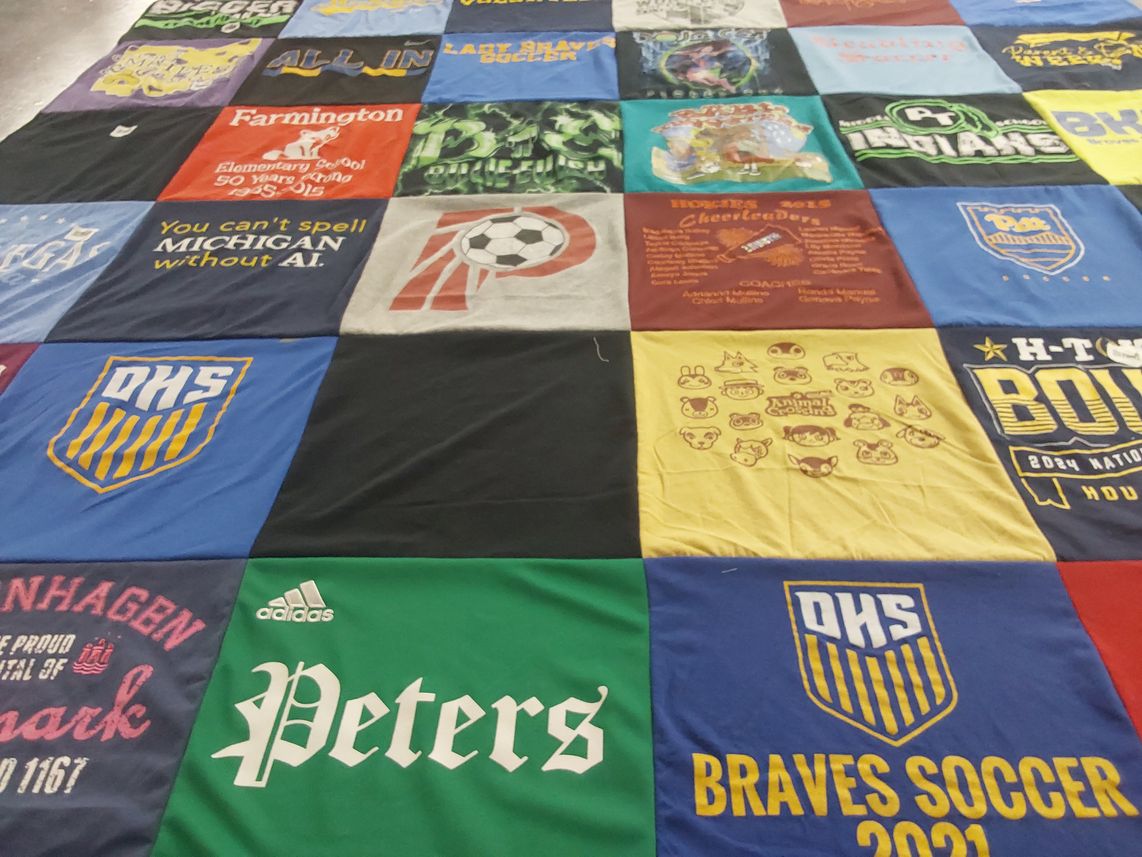 T-shirt quilt featuring dhs, braves soccer by Ronda from OH