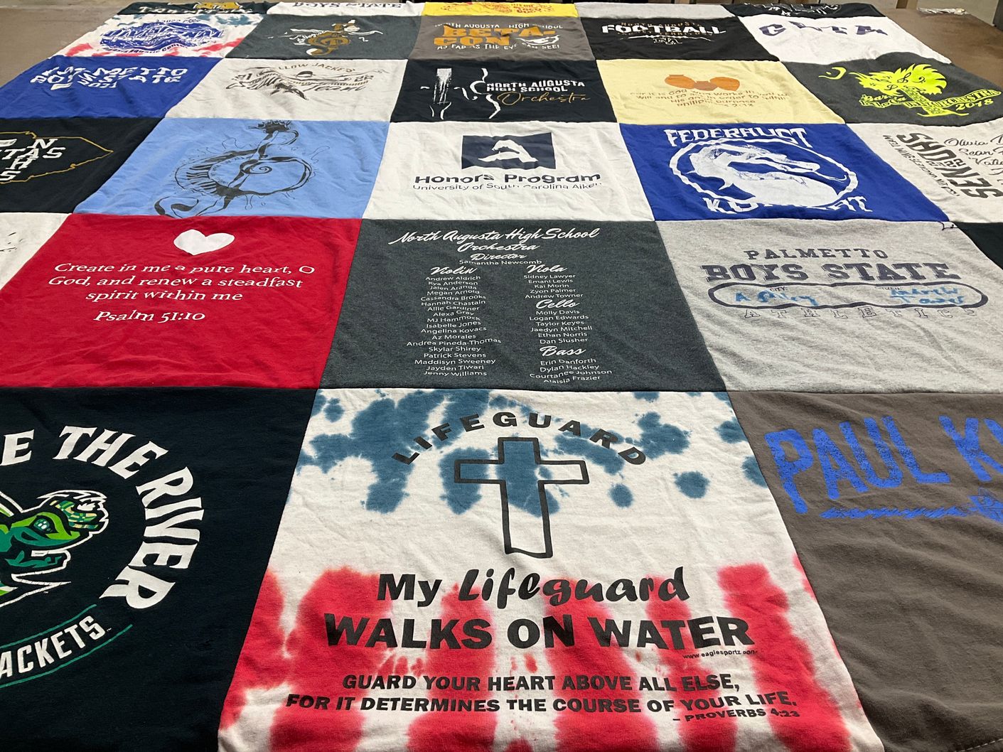 T-shirt quilt from university of south carolina by Holley from SC