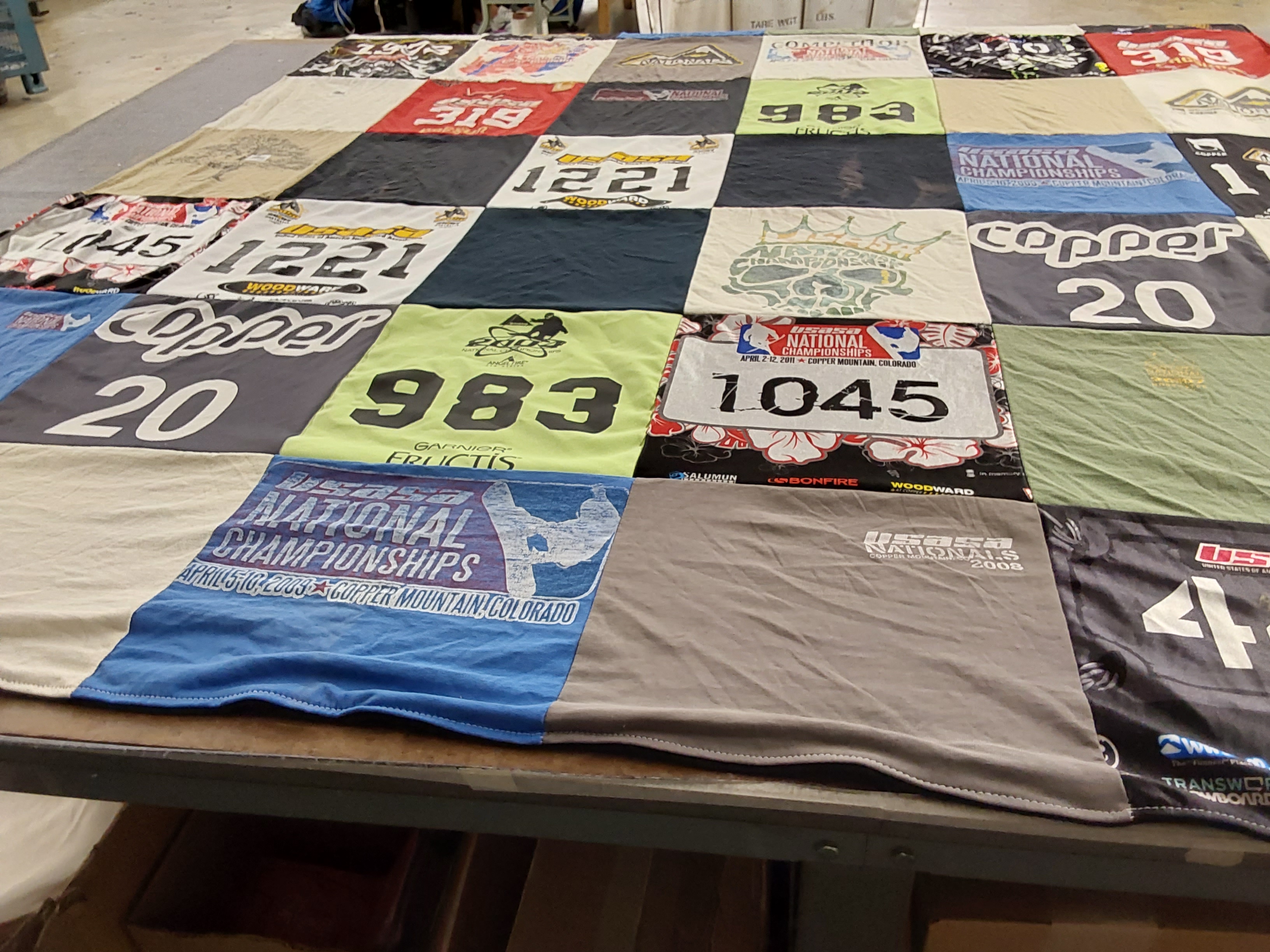 T-shirt quilt featuring texas tech university by Gary from TX