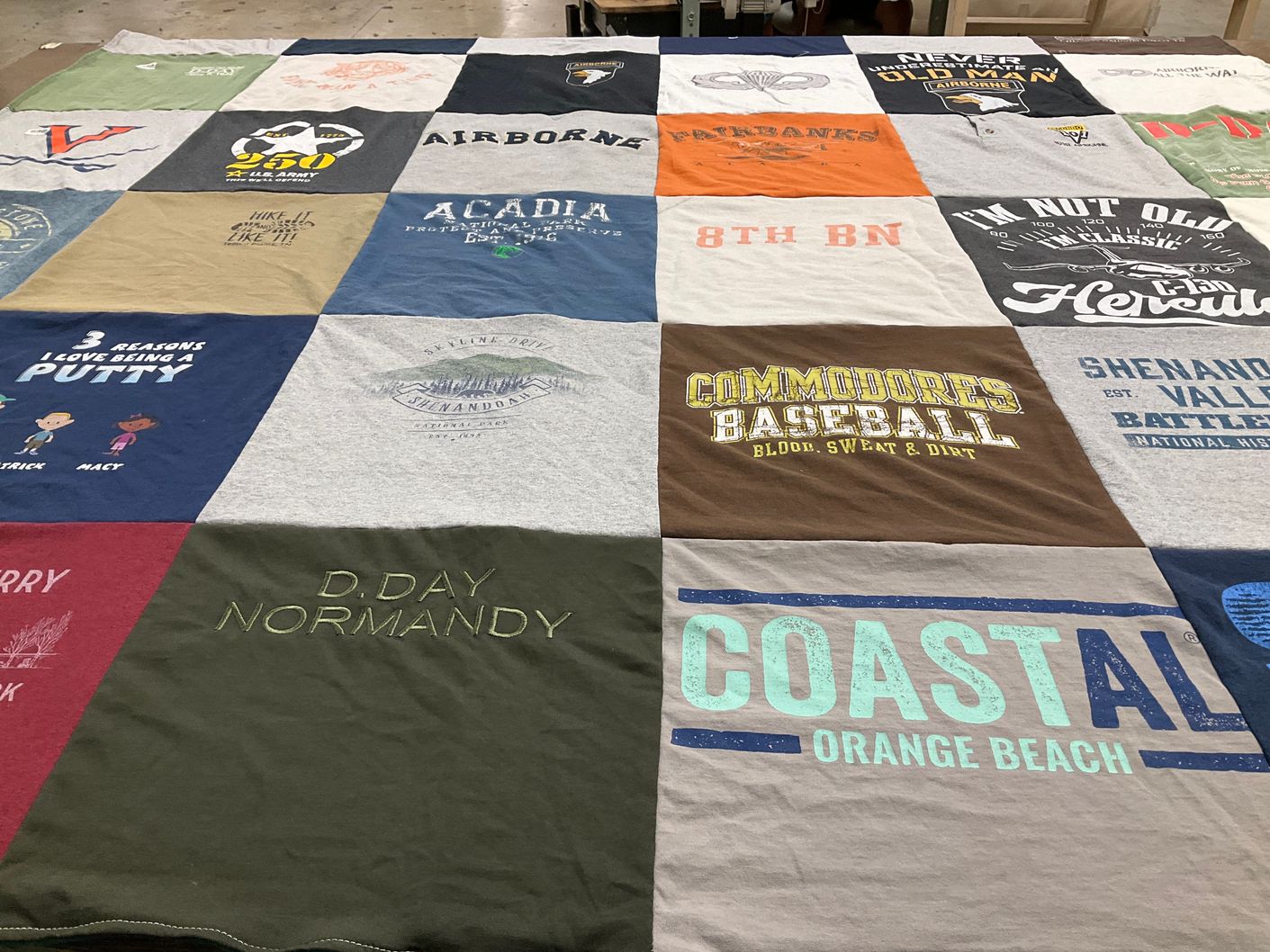 T-shirt quilt featuring vanderbilt university commodores baseball by Sheila from TN