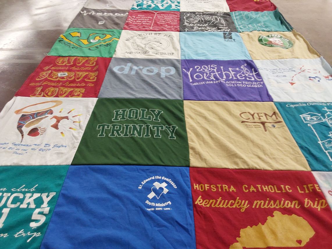 T-shirt quilt from hofstra university by Mary from NY