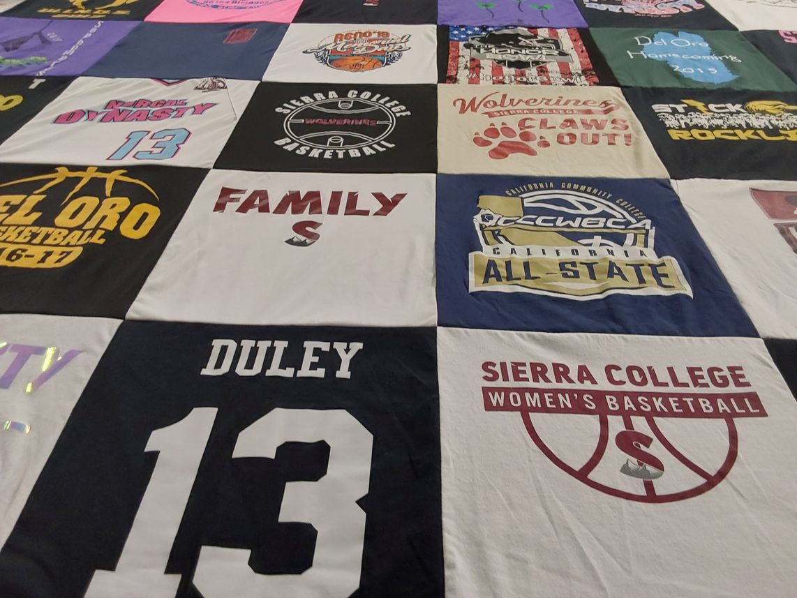 T-shirt quilt featuring sierra college women's basketball, el oro basketball by Karen from CA
