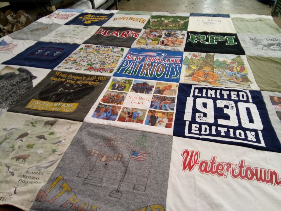T-shirt quilt featuring new england patriots by Samantha from GA