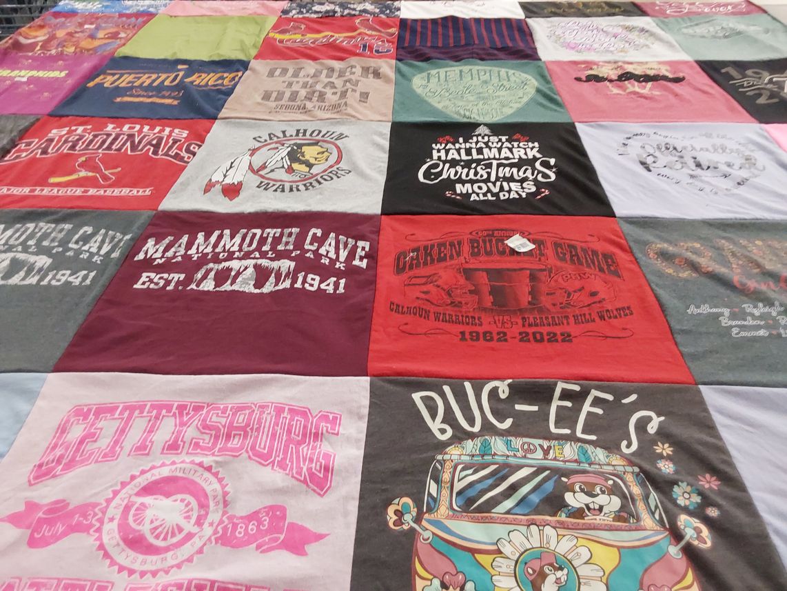 T-shirt quilt featuring st louis cardinals by Virginia from MO