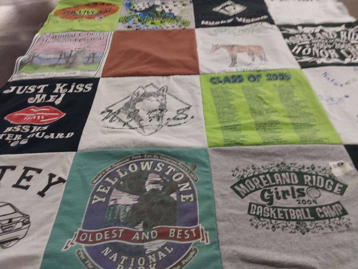 T-shirt quilt from moreland ridge middle school by Erin from MO
