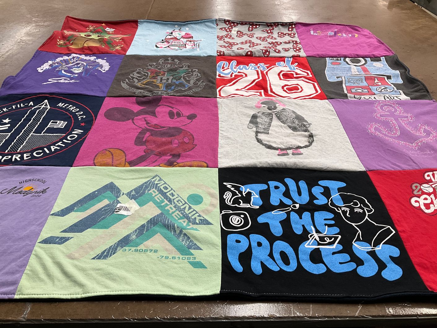 T-shirt quilt from maverick high school by Jeanne from VA