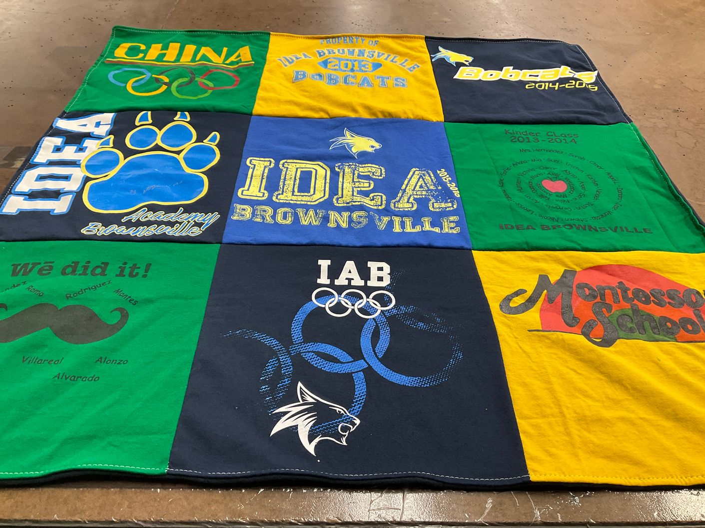 T-shirt quilt featuring bobcats by Sandra from TX