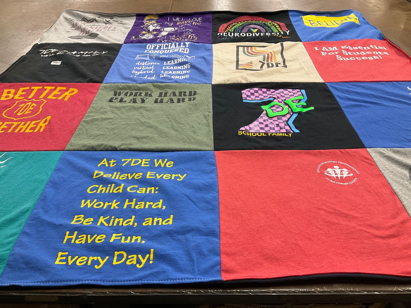 T-shirt quilt from 7de by Mona from PA