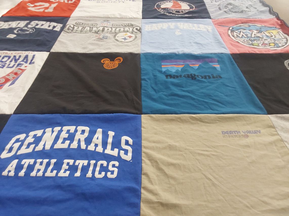 T-shirt quilt from penn state university by Allyson from PA