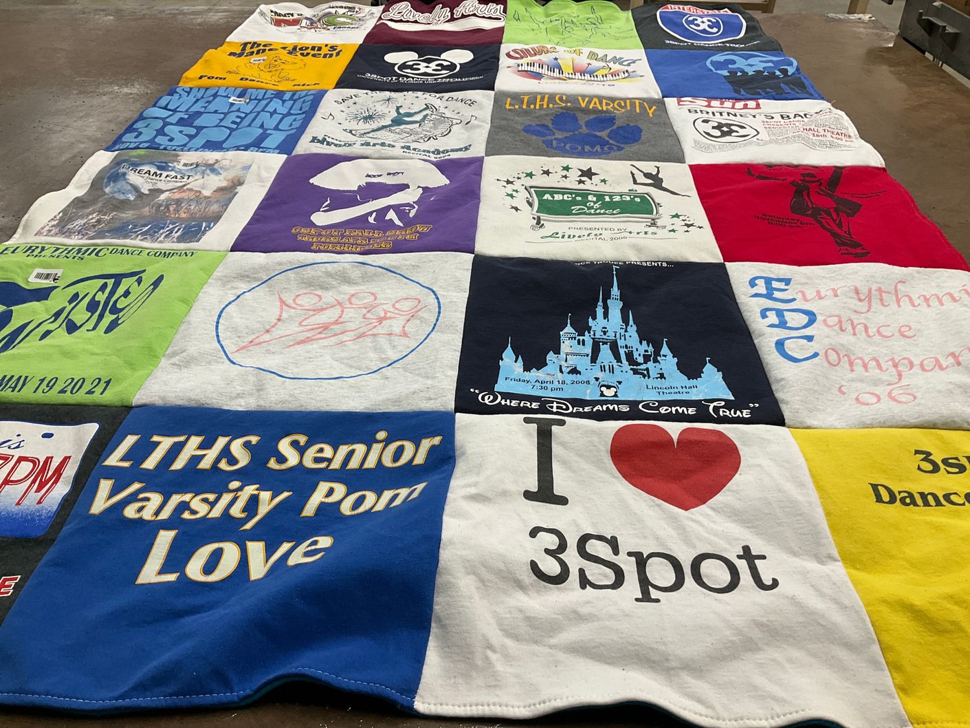 T-shirt quilt from lincoln high school, lake travis high school by Megan from IL