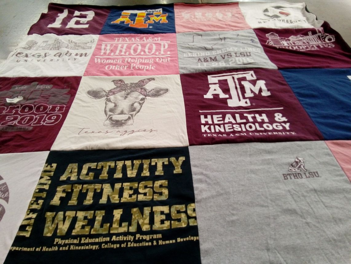 T-shirt quilt from texas a&m university by Alicia from TX