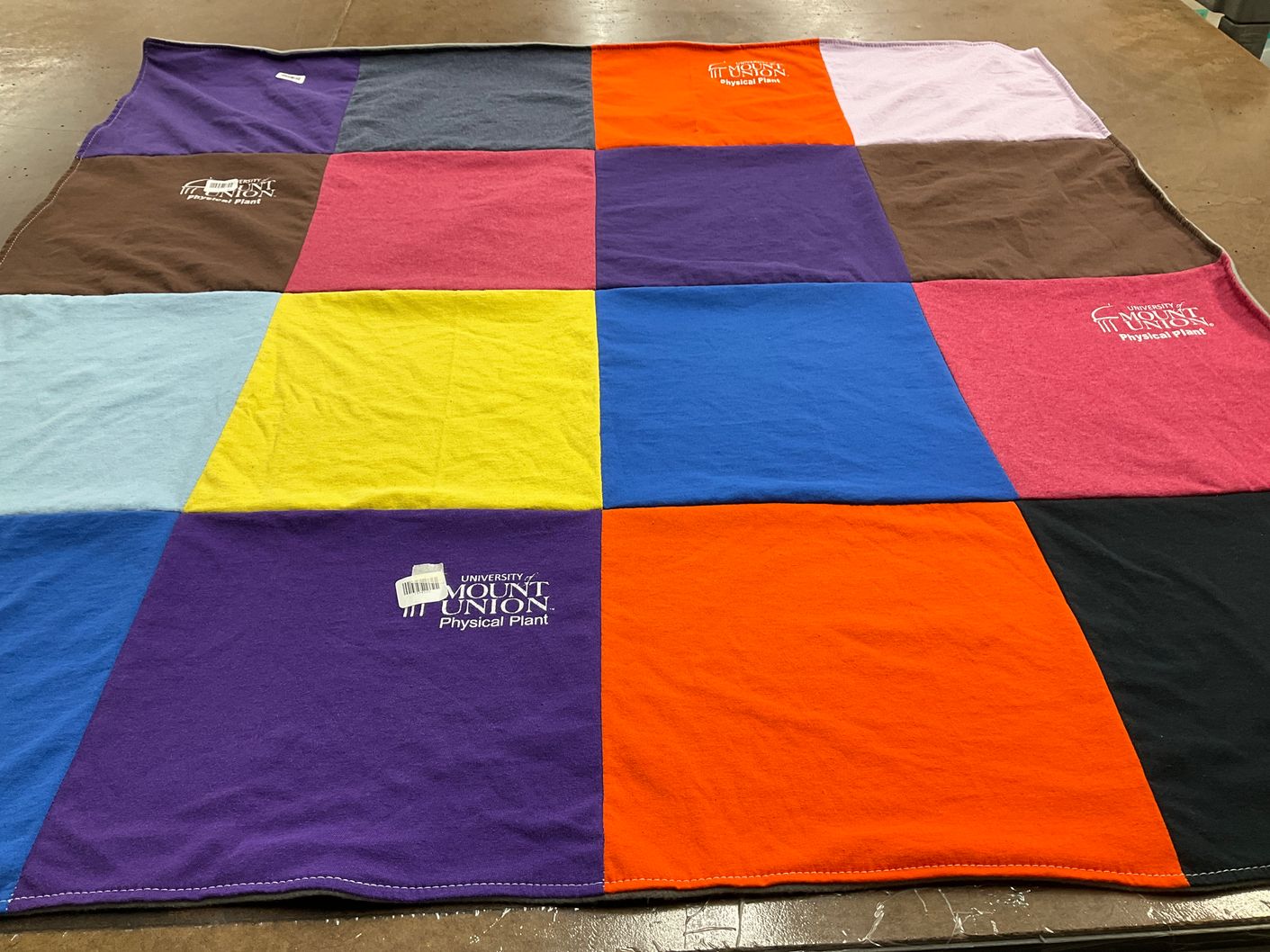 T-shirt quilt from mount union university by Aryn from OH
