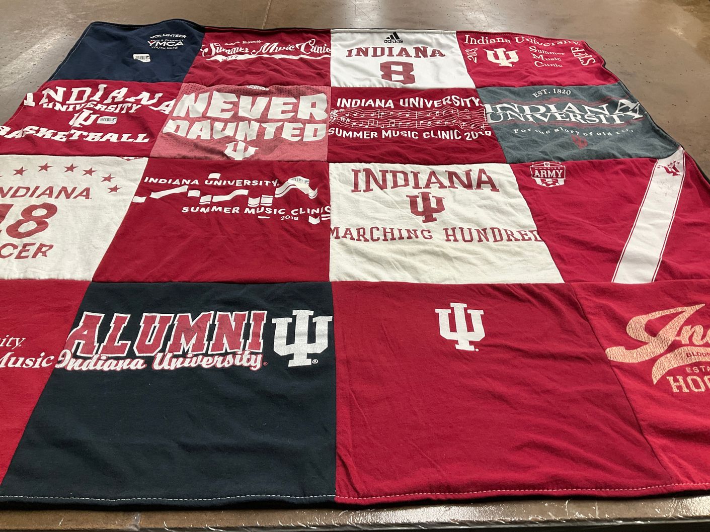 T-shirt quilt from indiana university by Emily from IN