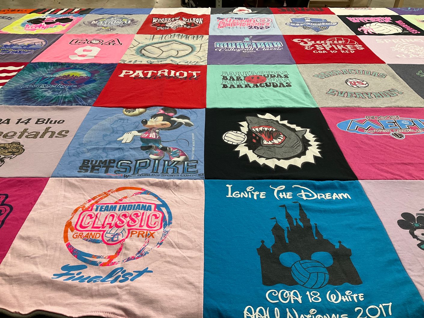 T-shirt quilt featuring team indiana by hannah from IN