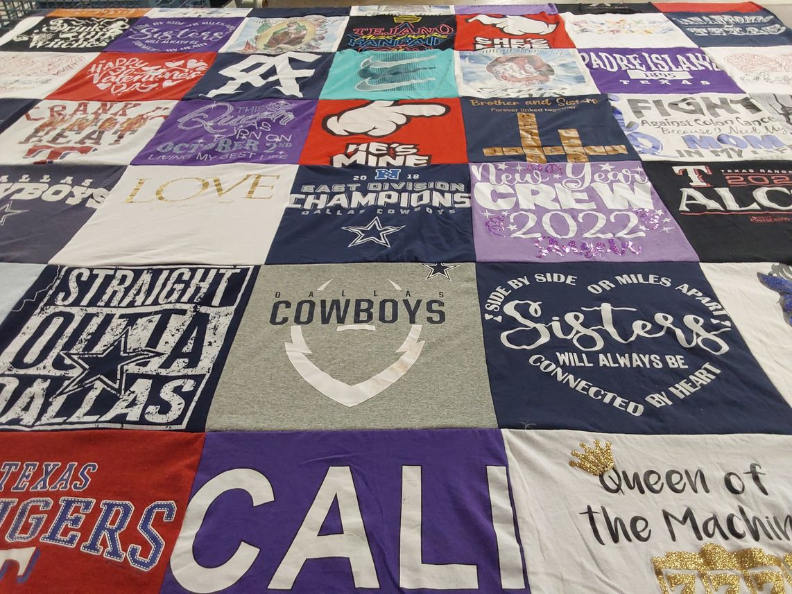T-shirt quilt featuring dallas cowboys by ANGELA from TX