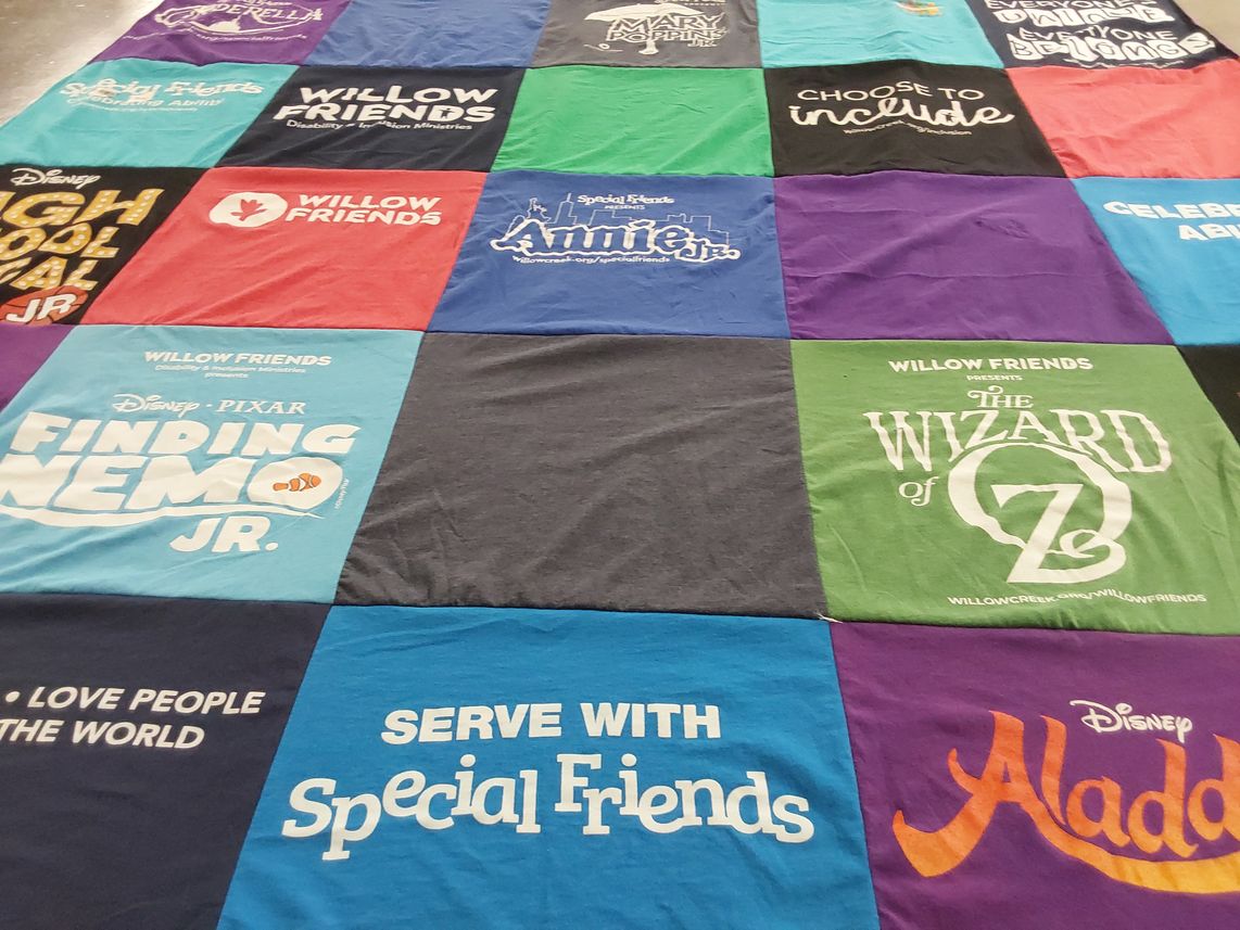 T-shirt quilt from willow creek high school by Deb from IL