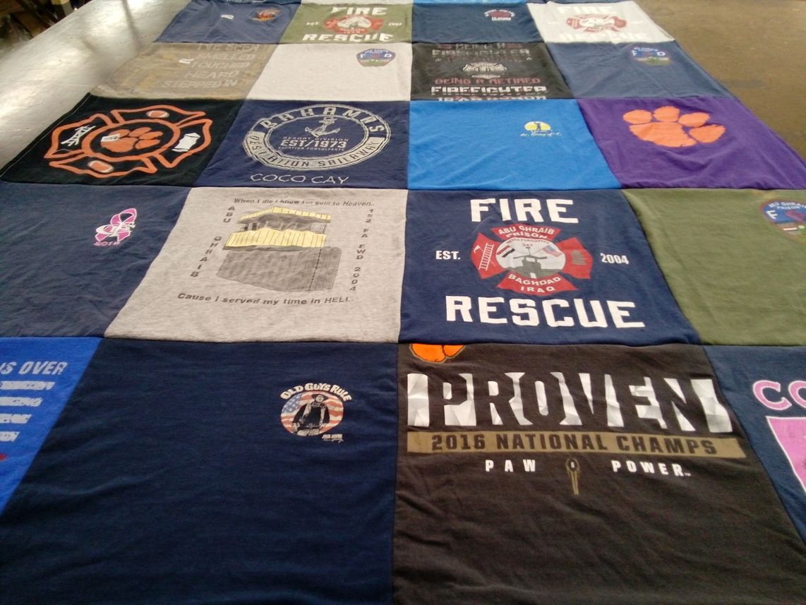 T-shirt quilt from clemson university by Ken from SC