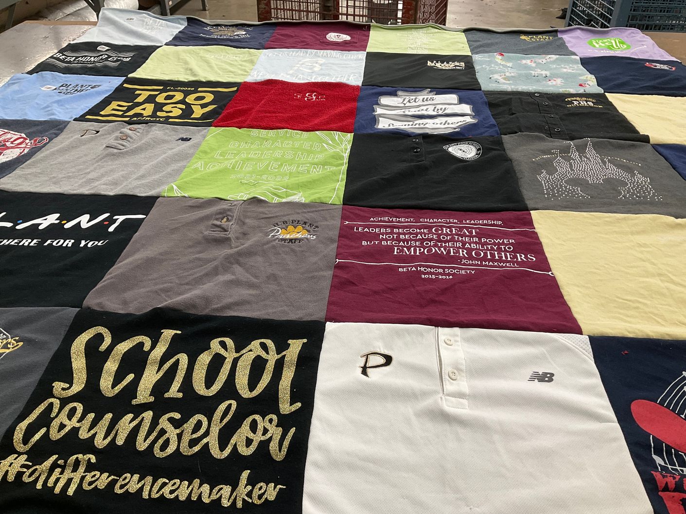 T-shirt quilt from palmetto high school by Randi from FL