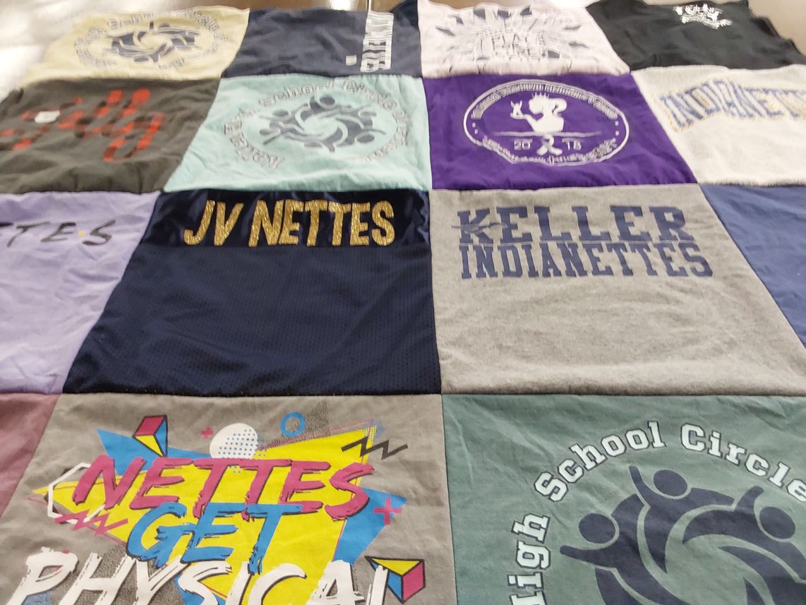T-shirt quilt featuring keller indianettes by zoie from TX