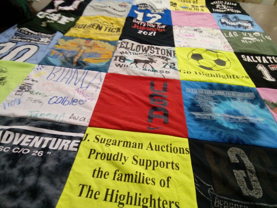 T-shirt quilt from ela high school by Jennifer from FL