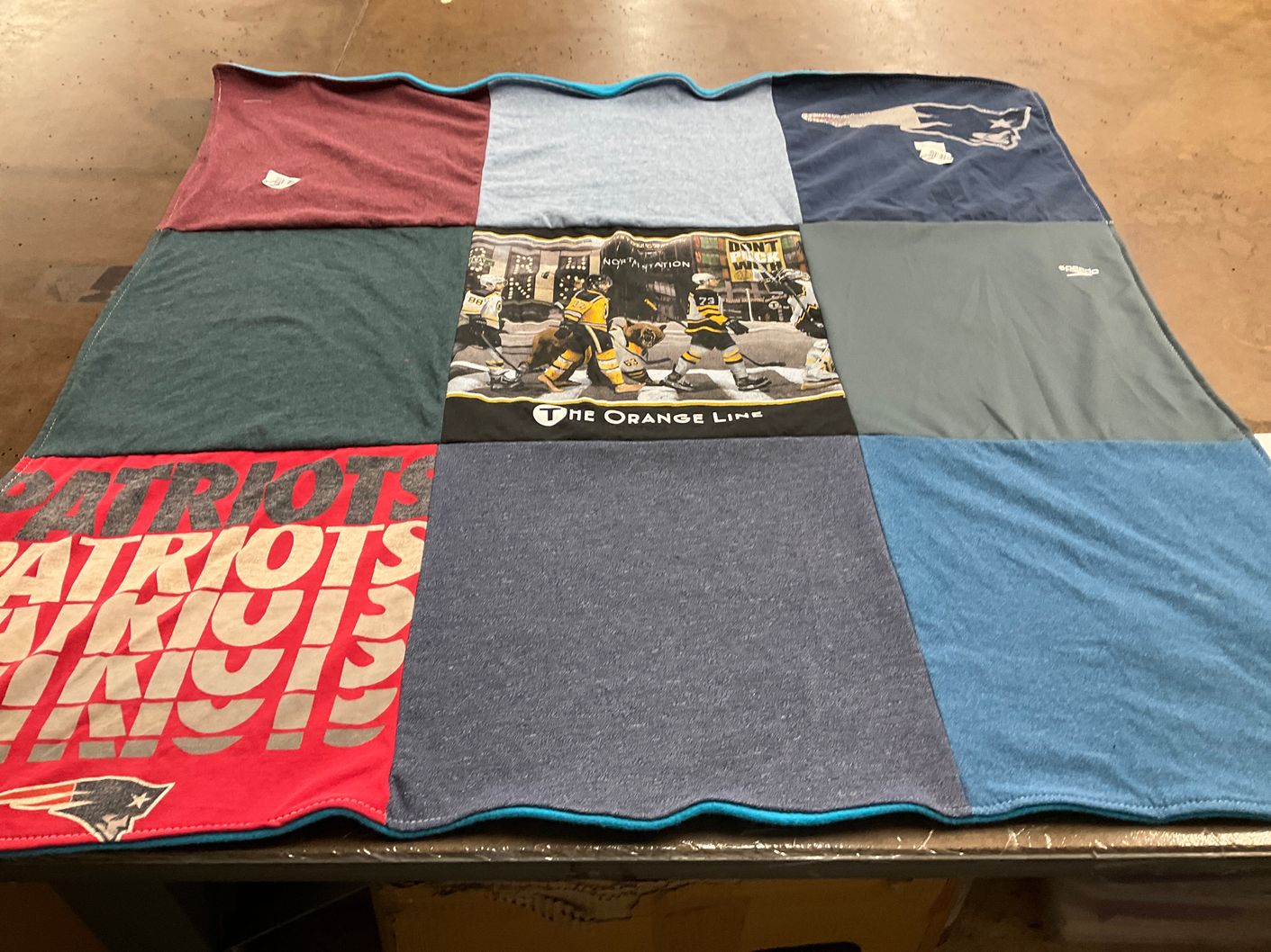 T-shirt quilt featuring new england patriots by Kelly from NH