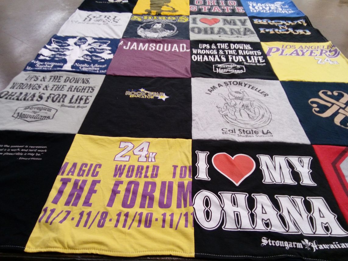 T-shirt quilt from california state university los angeles by Guenevere from CA