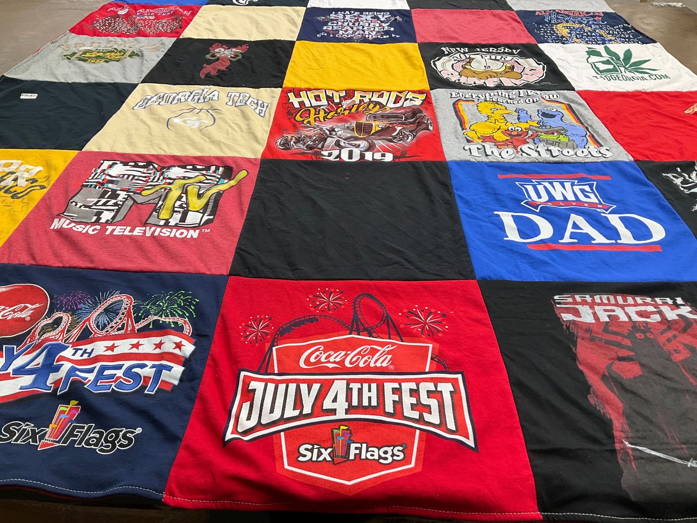 T-shirt quilt from georgia institute of technology, university of west georgia by Michael from GA