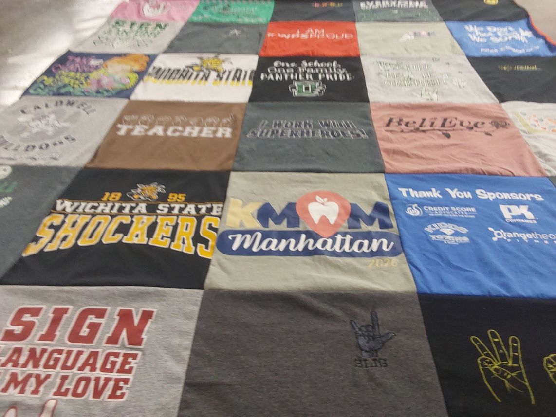 T-shirt quilt featuring wichita state shockers by Molly from KS