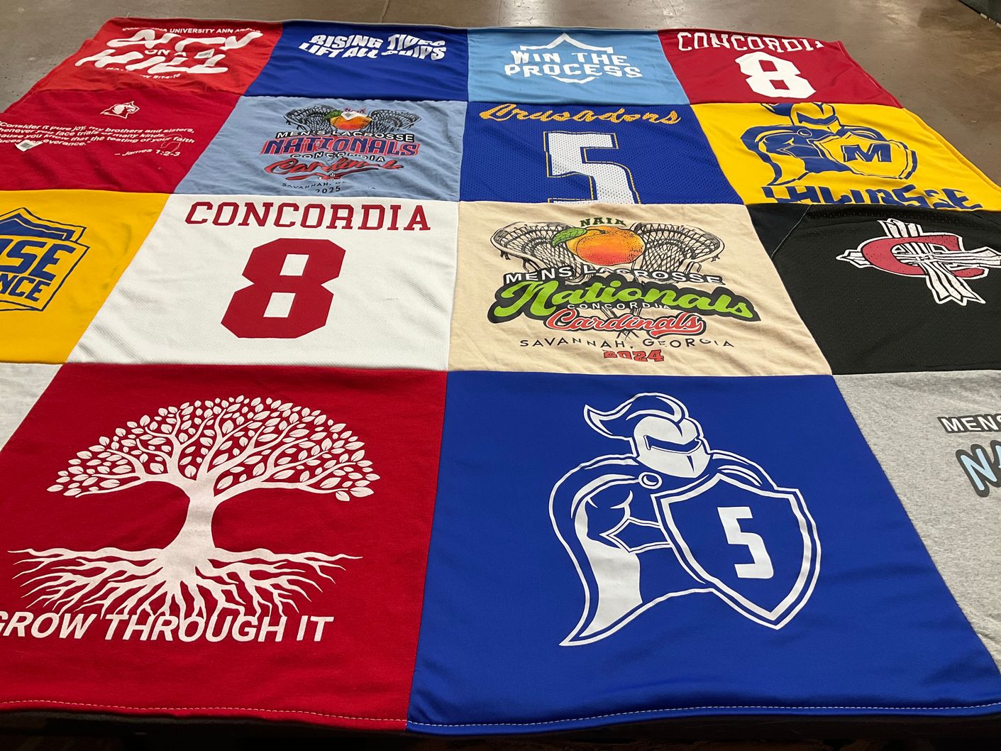 T-shirt quilt featuring cardinals by AMY from MI