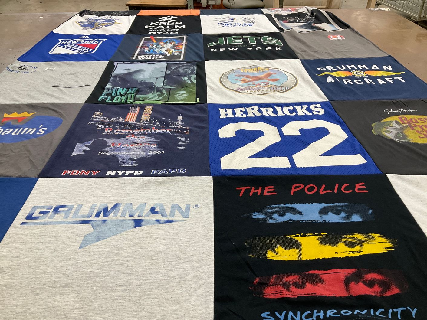 T-shirt quilt featuring new york jets by ROBERT from NY