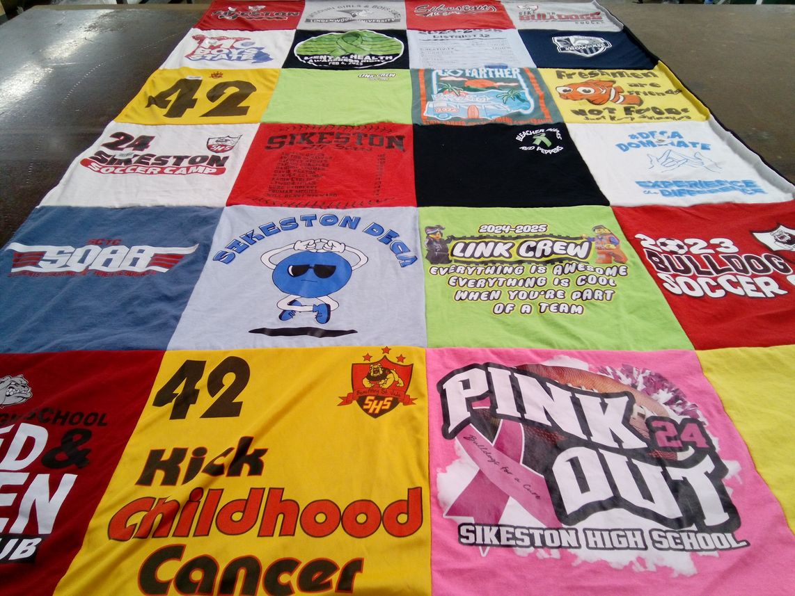 T-shirt quilt featuring sikeston high school soccer by Jennifer from MO