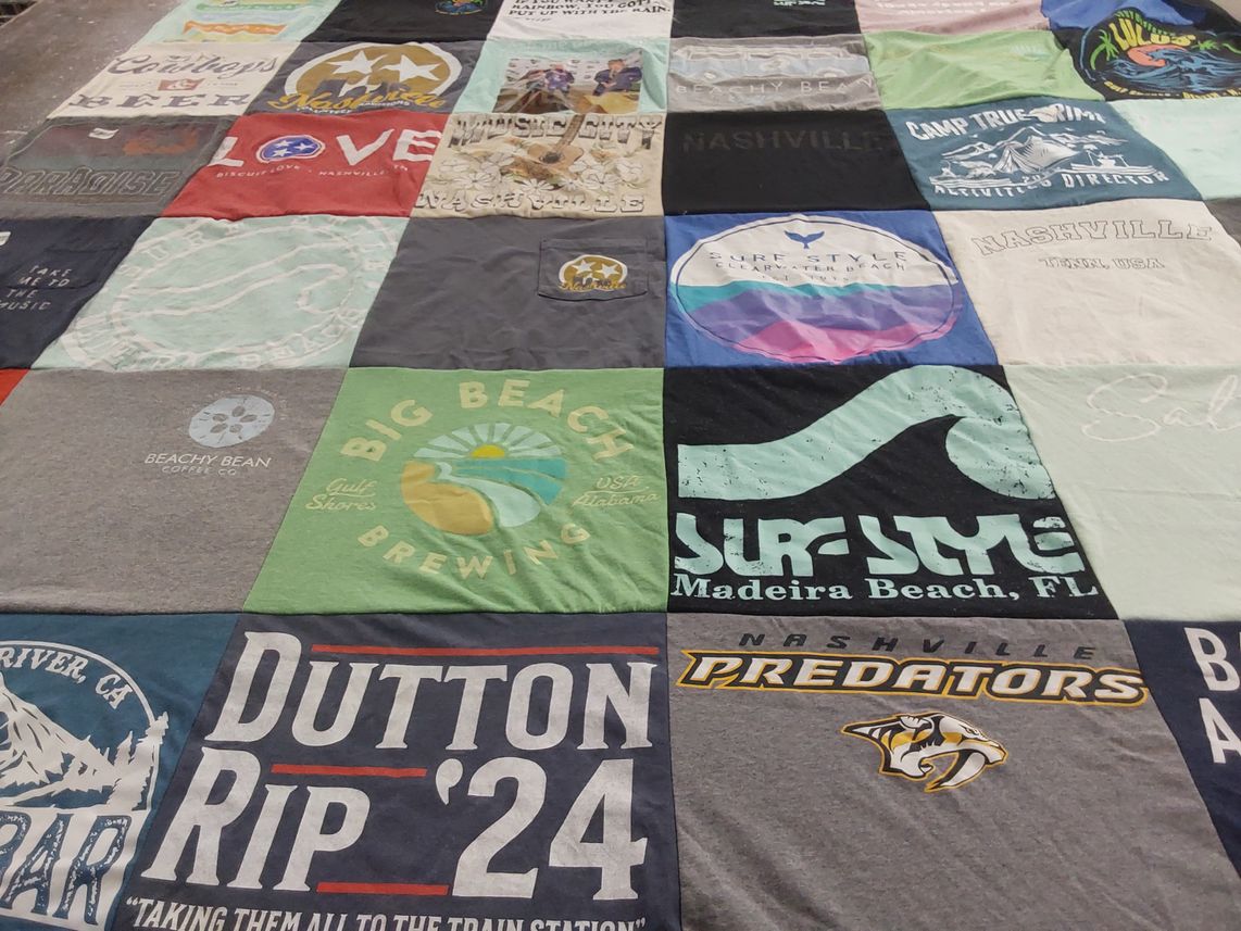 T-shirt quilt featuring nashville predators by Kim from IA