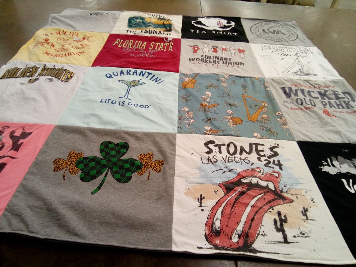 T-shirt quilt featuring golden knights by Frances from NV