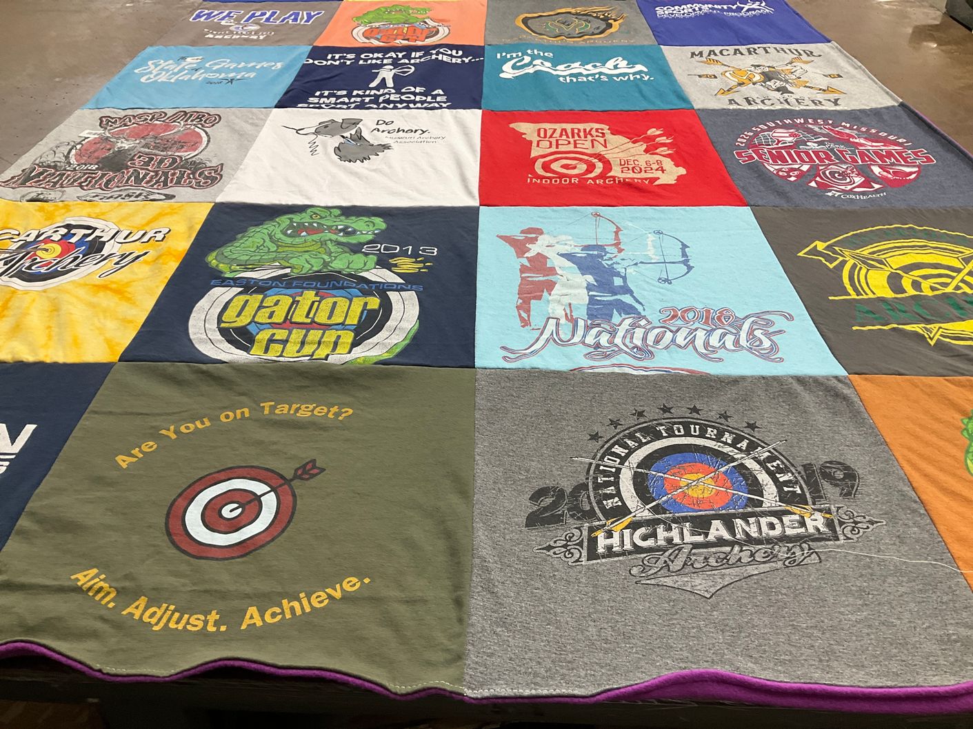 T-shirt quilt from macarthur high school by Samantha from MO