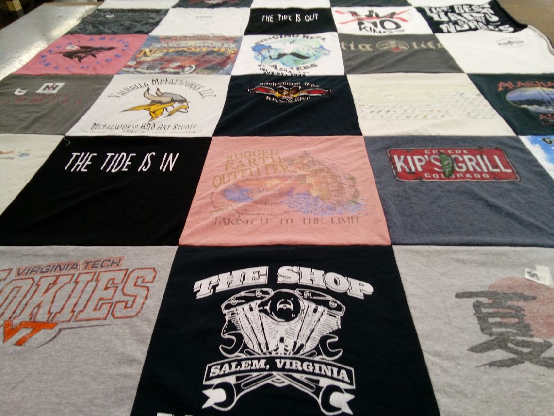 T-shirt quilt from virginia tech university by Deborah from VA