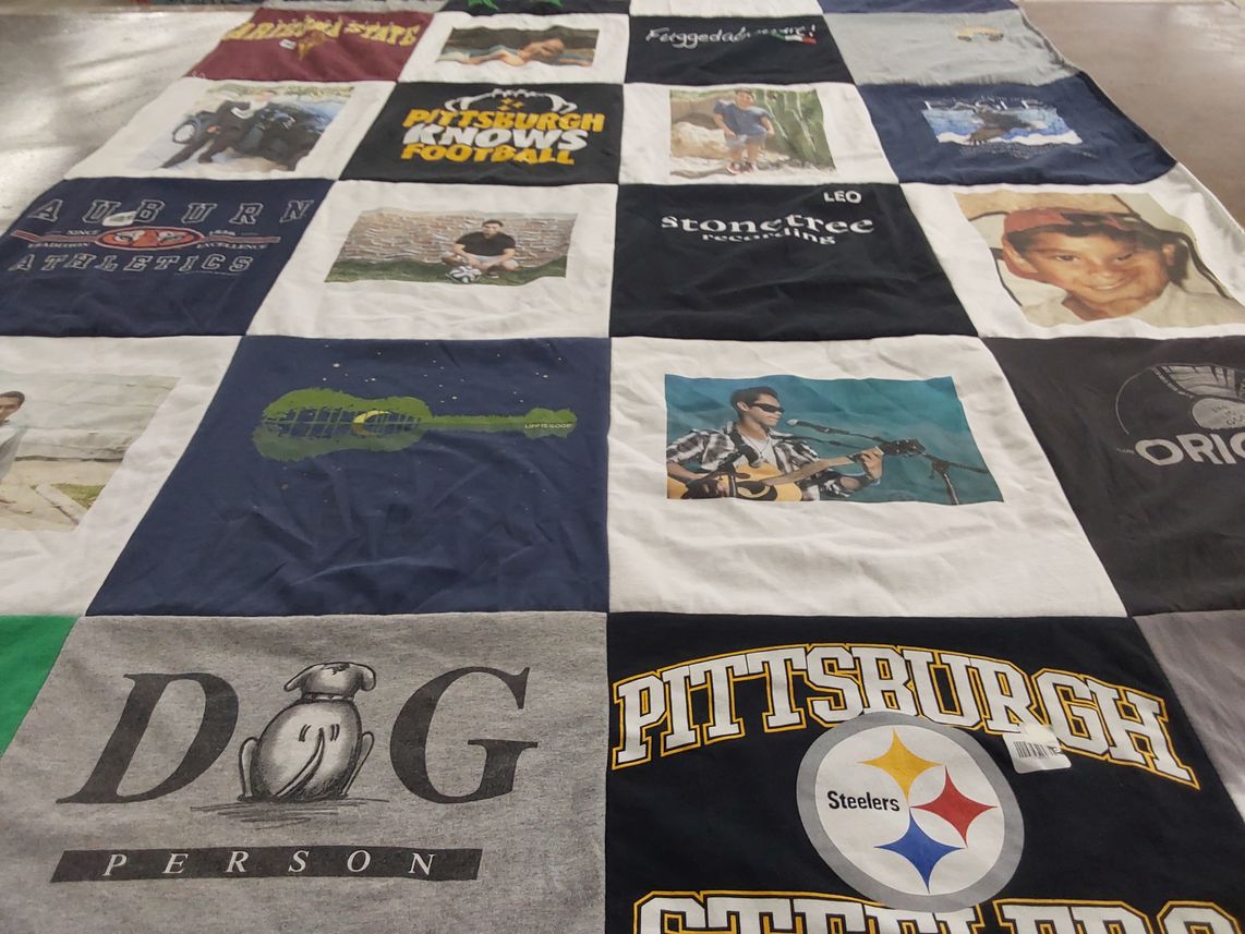 T-shirt quilt featuring pittsburgh steelers by JILL from IN