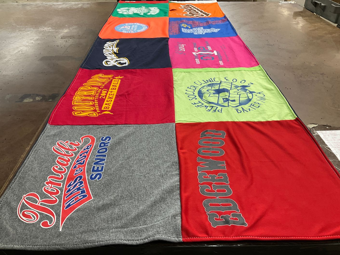 T-shirt quilt featuring southern university basketball by Laurie from IN