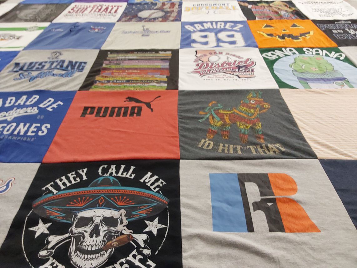 T-shirt quilt featuring dodgers baseball team by Kathy from CA
