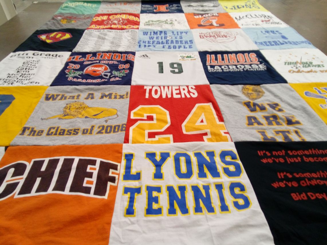 T-shirt quilt featuring lyons tennis by Sandy from FL