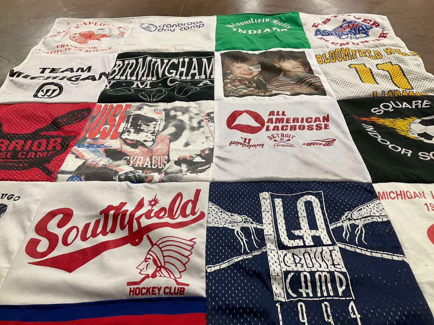 T-shirt quilt featuring southfield hockey club by Kristina from SC