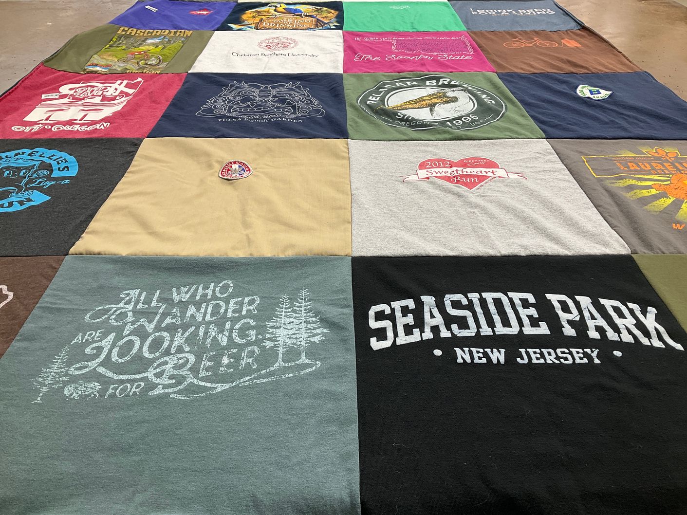 T-shirt quilt from christian brothers university by Gail from OK