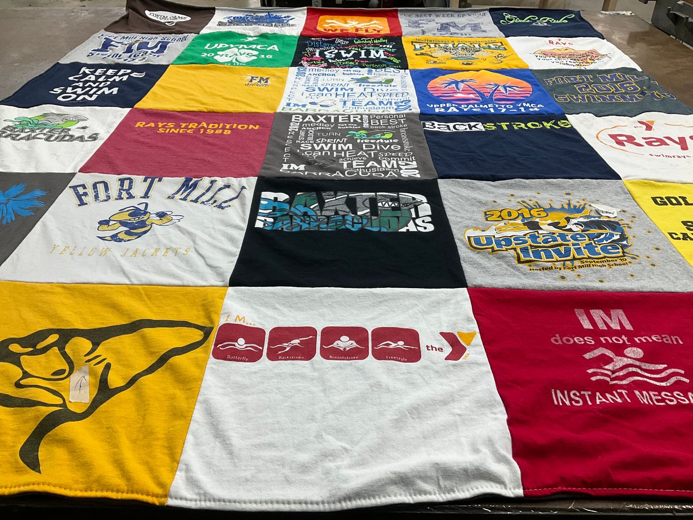 T-shirt quilt from fort mill high school by Jennifer from SC