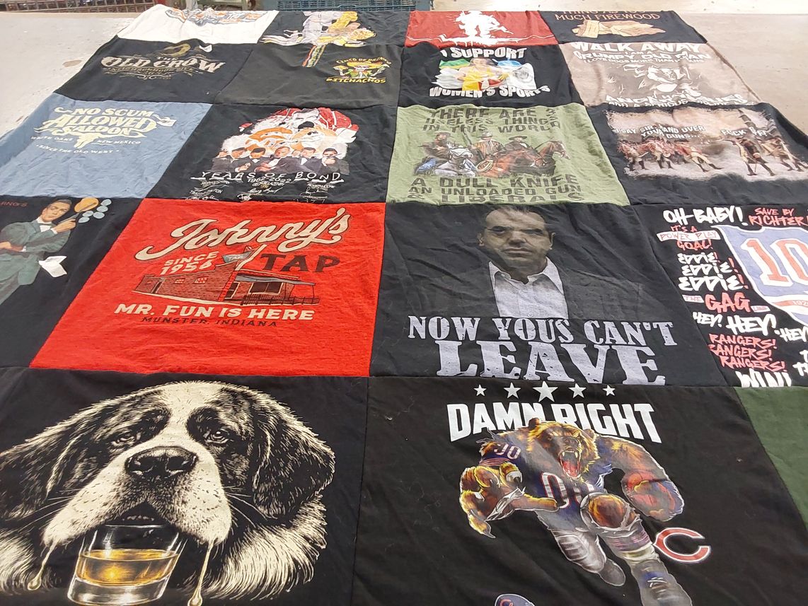 T-shirt quilt featuring chicago bears by THOMAS from NY