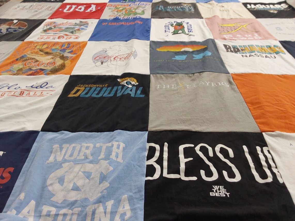 T-shirt quilt featuring jacksonville jaguars by Morgan from FL