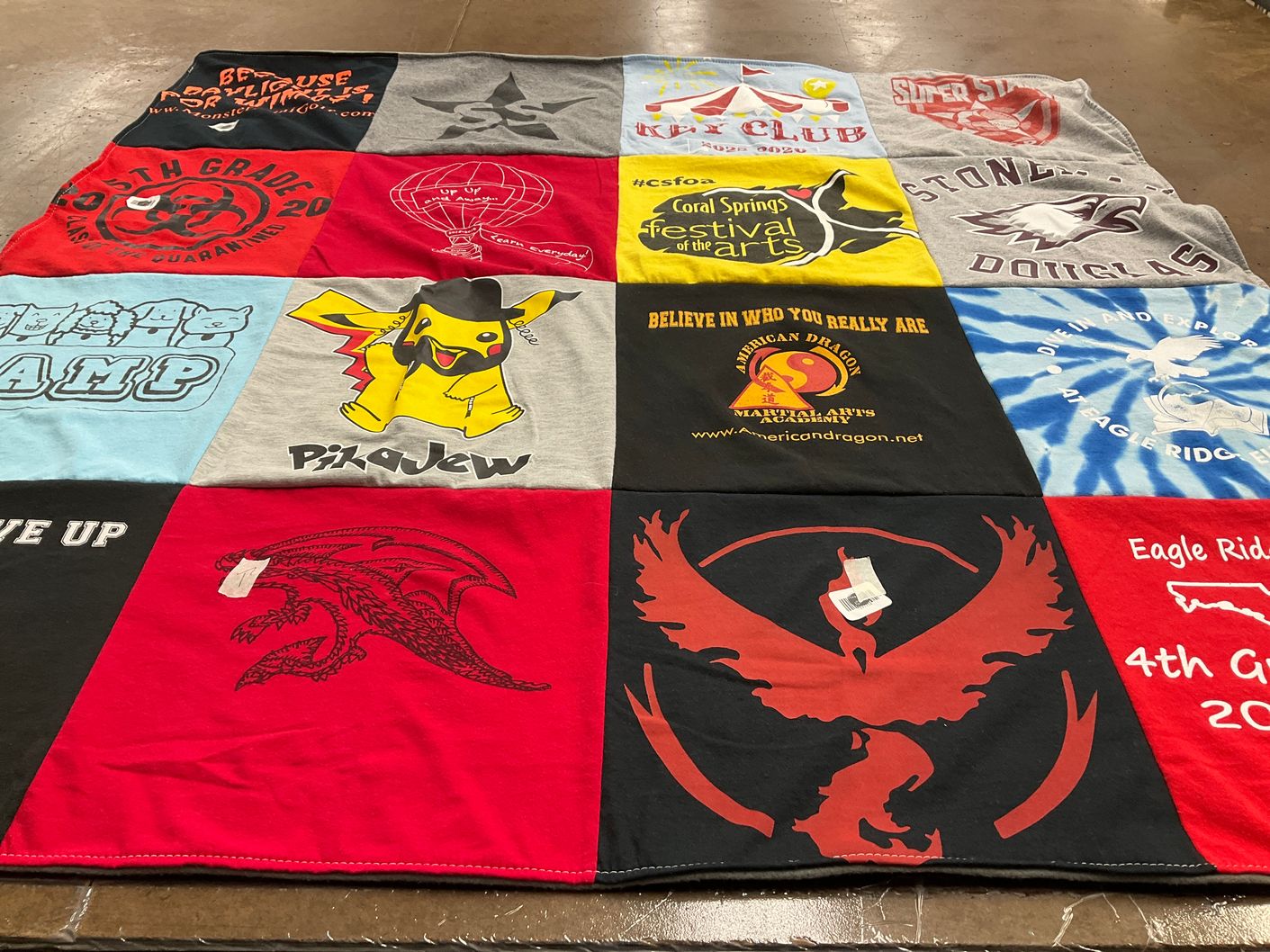 T-shirt quilt from stone douglas high school by Patricia from FL